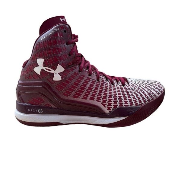 Under Armour Clutchfit Drive 3 Red Burgundy Basketball Athletic Shoes Size 8